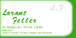 lorant feller business card